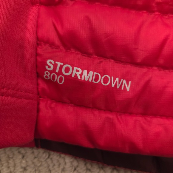 Eddie Bauer Stormdown 800 Goose Down Puffer Vest Full Zip Red Womens XL Tall - Picture 6 of 9